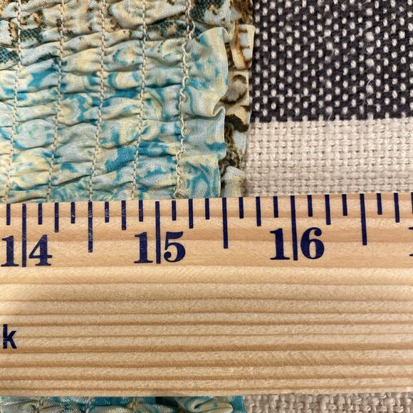 Orlinn Paris 100% Silk Blouse Bell Sleeve Cropped Elastic Waist - Picture 11 of 11